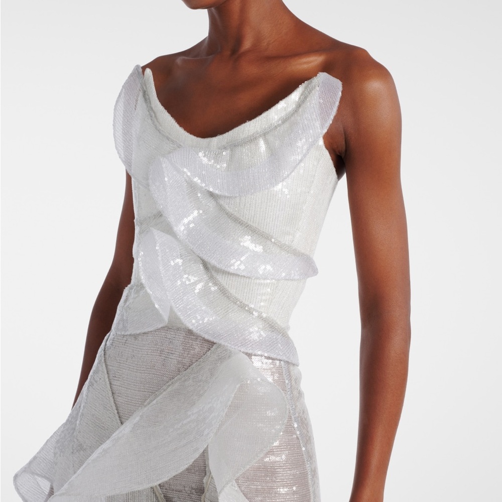 MATICEVSKI Refraction Sequin Mesh Gown size 6 US / 10 UK - bridal second look - Picture 3 of 8